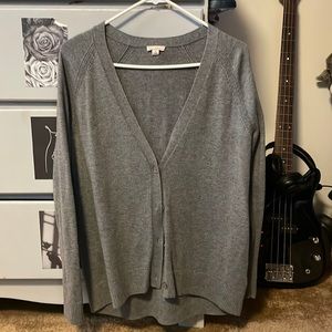 Womens Medium Gray Gap Cardigan